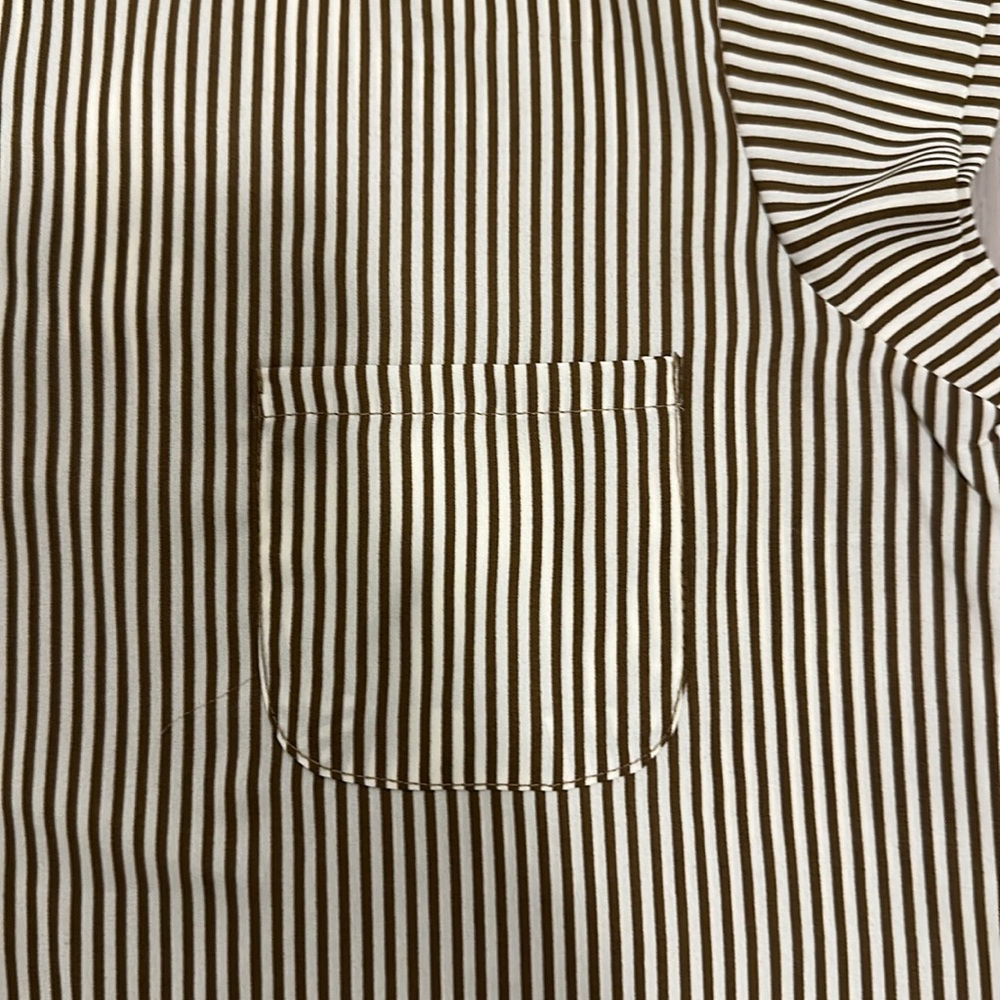 EUC‼️ Short Sleeve Striped Blouse (work attire) - Picture 2 of 4